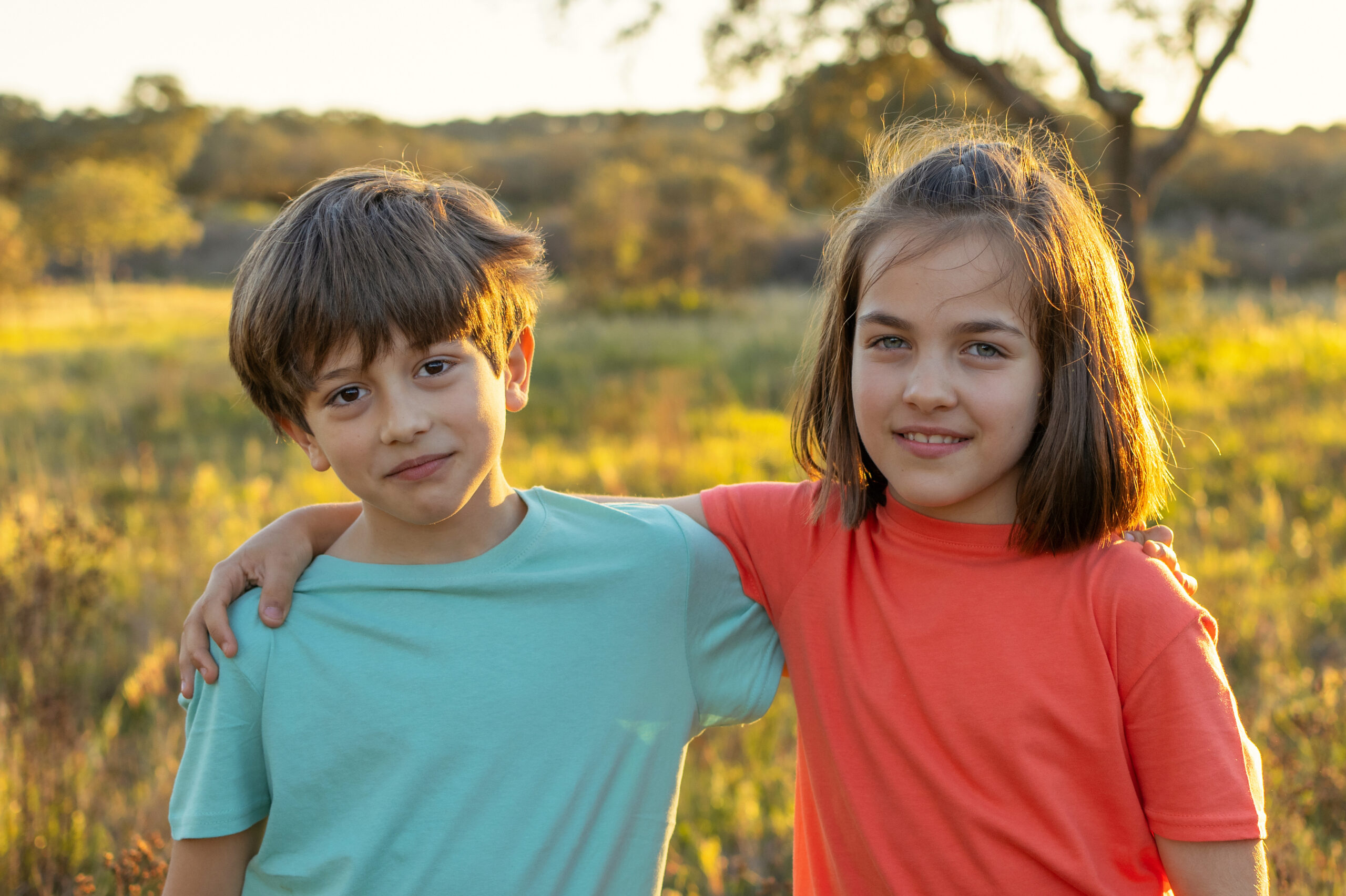 Keep Nature Close And Your Friends Closer. Photo Of 2 Children Having Fun In A Summer Camp. Lifestyle