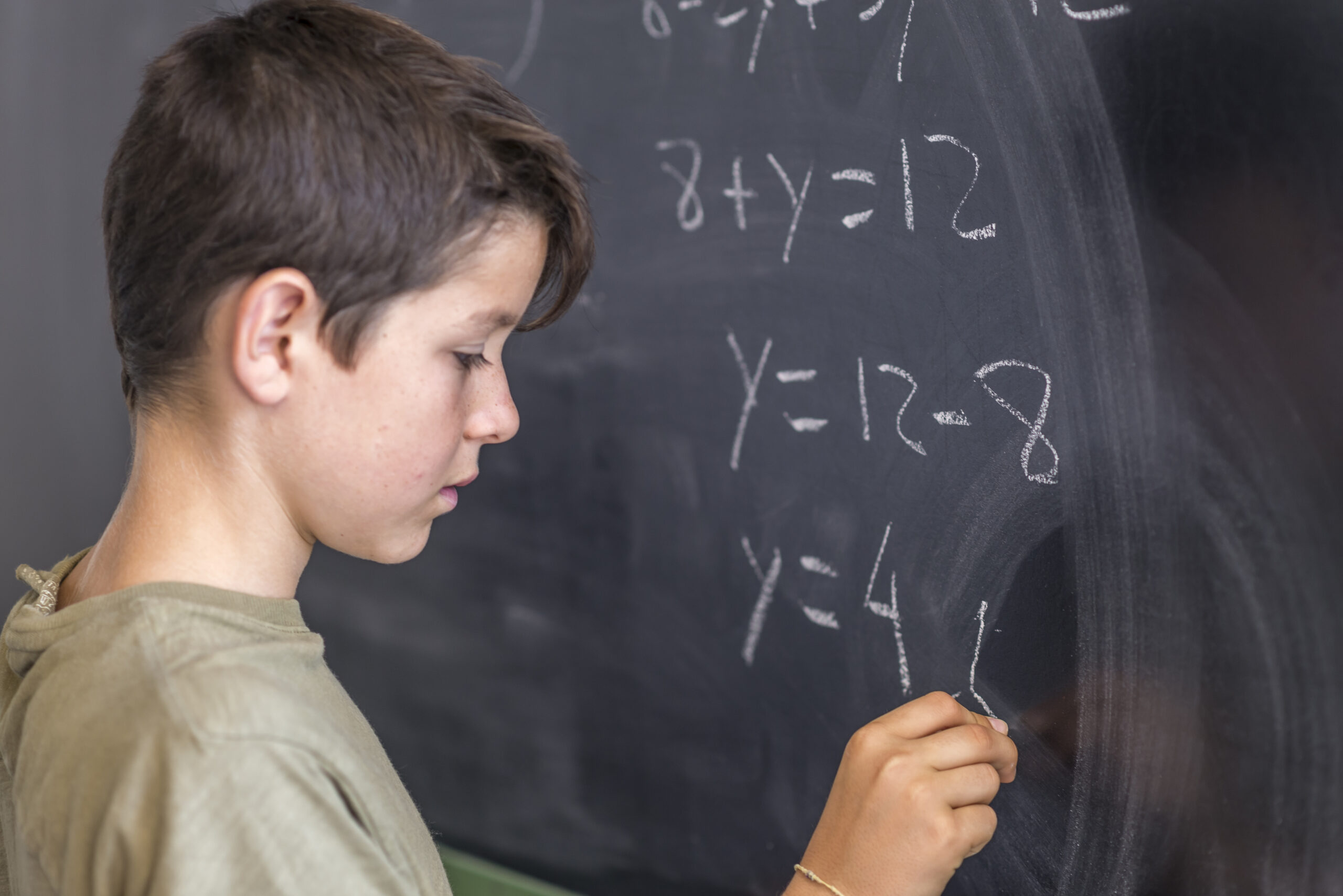 Back to School. Education. Student near Blackboard. School Life.